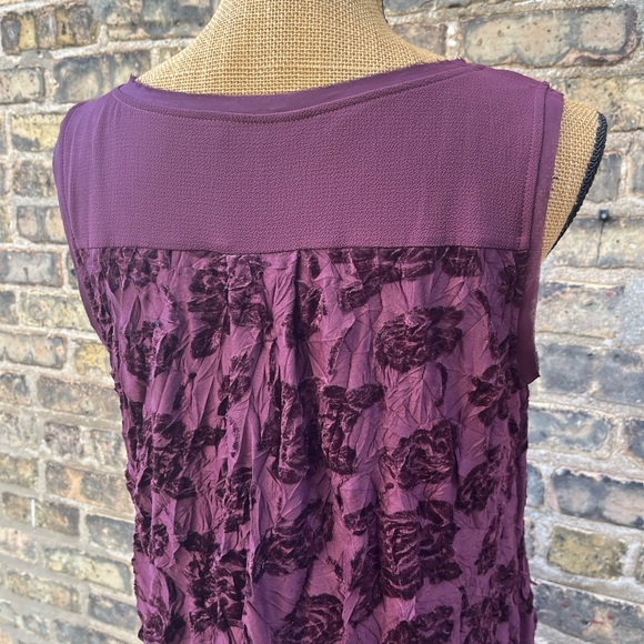 Simply Vera by Vera Wang Velvet Crinkled Midi Dress Whimsigoth Purple Sz Medium - Picture 8 of 12